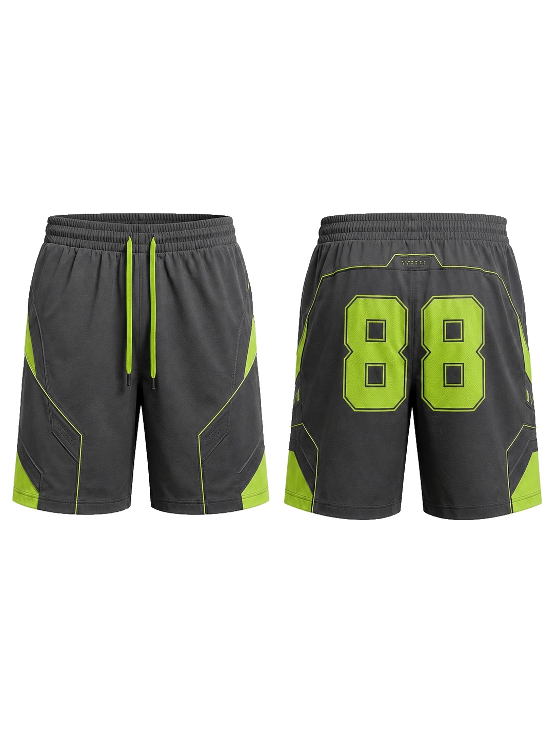 Custom Casual Shorts Charcoal Neon Shorts manufactured by Haiza Intl
