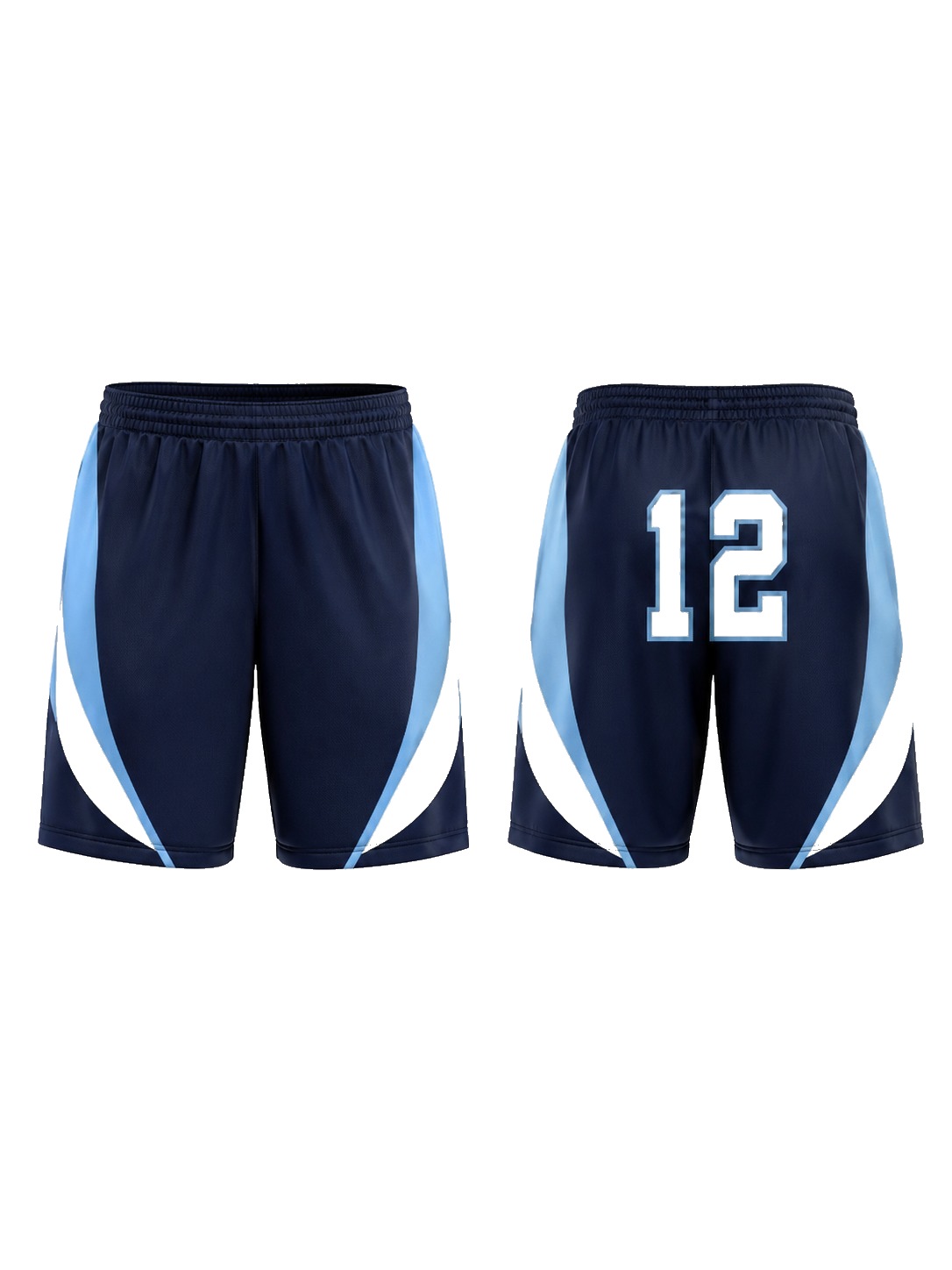 Custom Casual Shorts Navy Sky Shorts manufactured by Haiza Intl