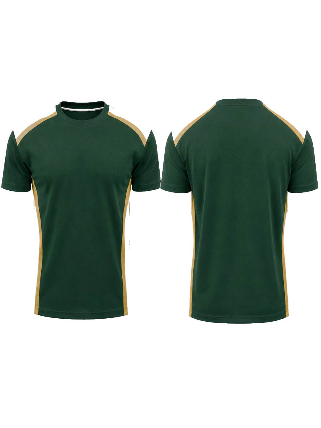Custom T-Shirts Forest Green White Gold T-Shirt manufactured by Haiza Intl