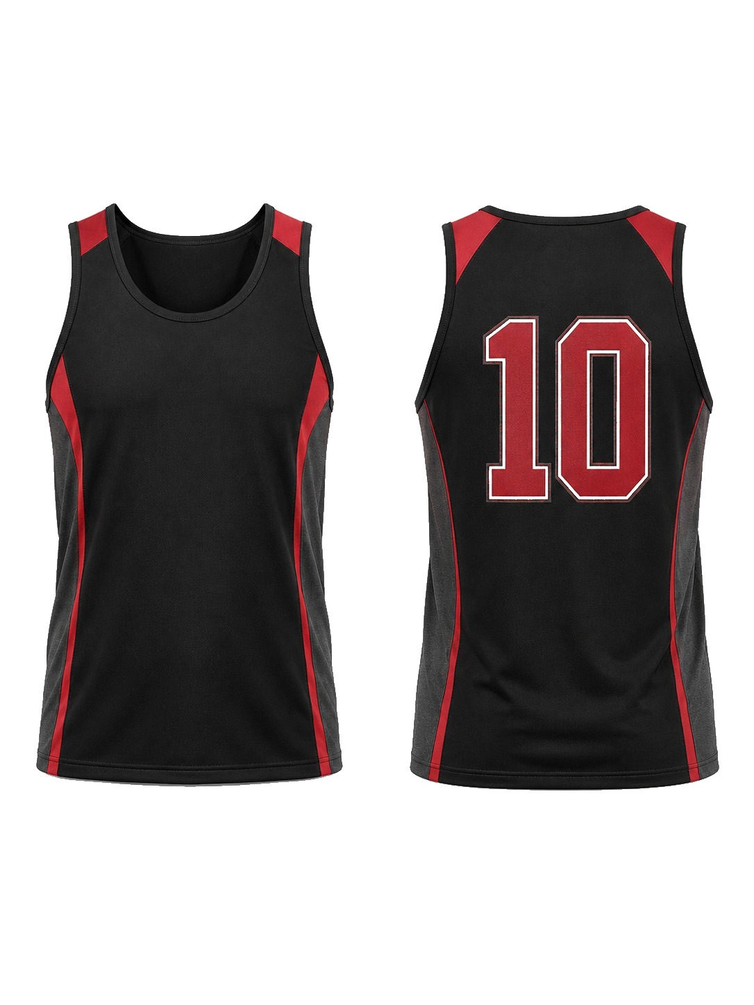 Custom Tank Tops Black Red Tank Top manufactured by Haiza Intl