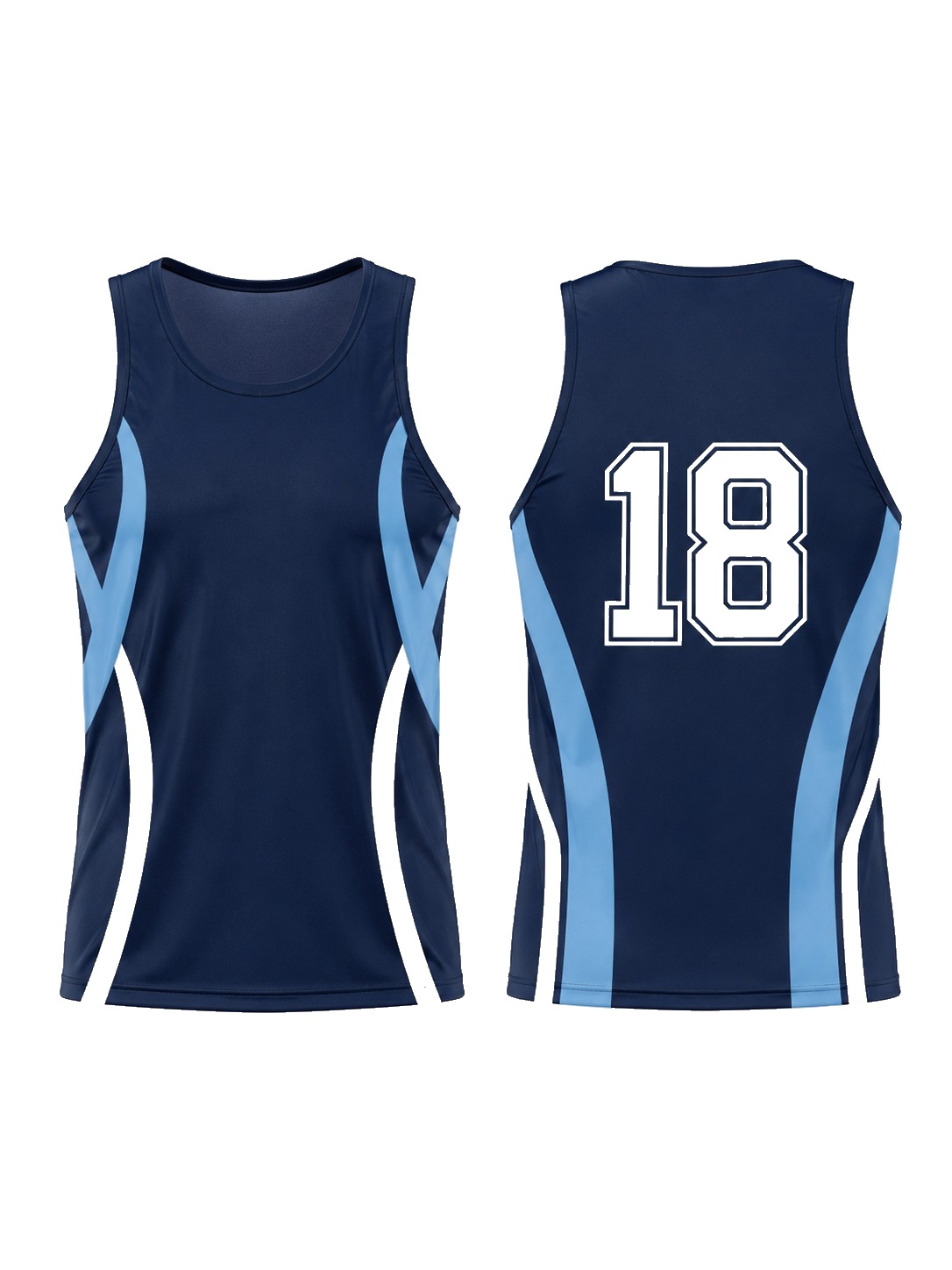Custom Tank Tops Navy Sky Tank Top manufactured by Haiza Intl