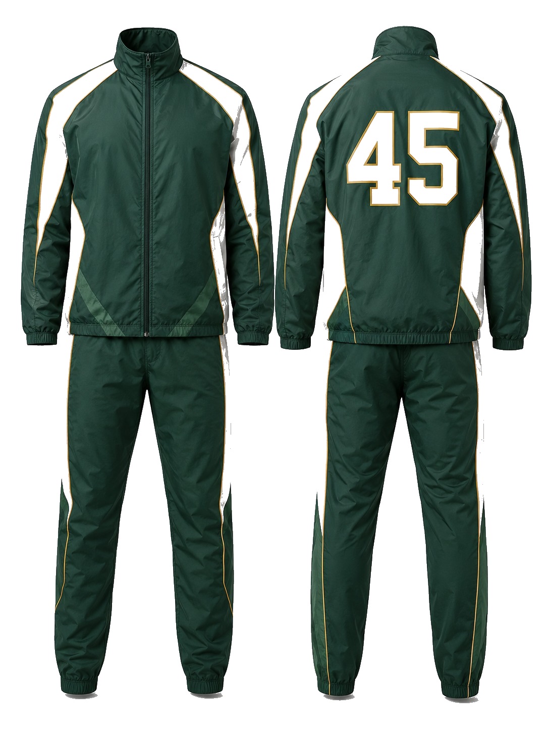 Custom Windbreaker Sets Green Gold Windbreaker Set manufactured by Haiza Intl