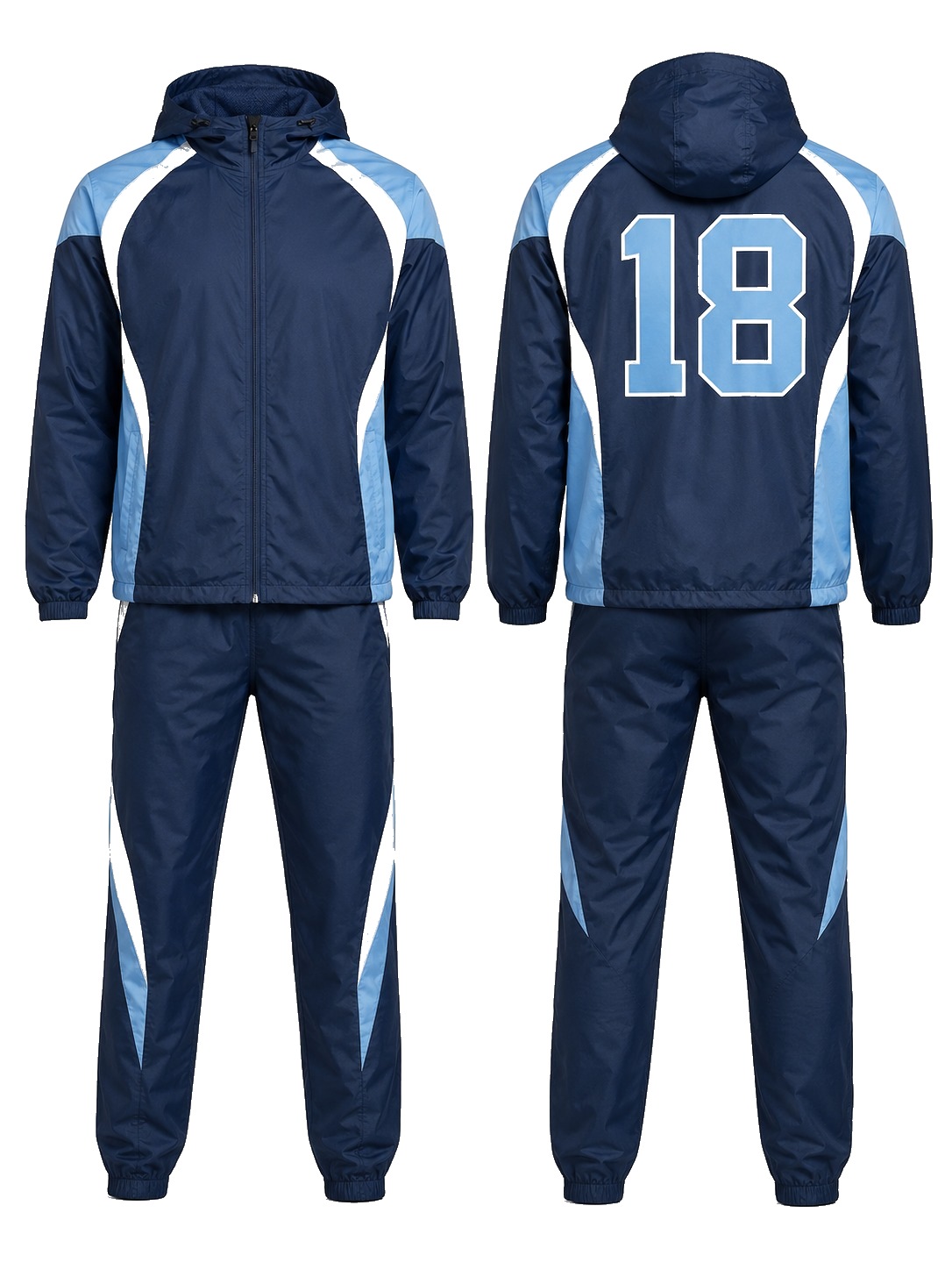 Custom Windbreaker Sets Navy Sky Windbreaker Set manufactured by Haiza Intl