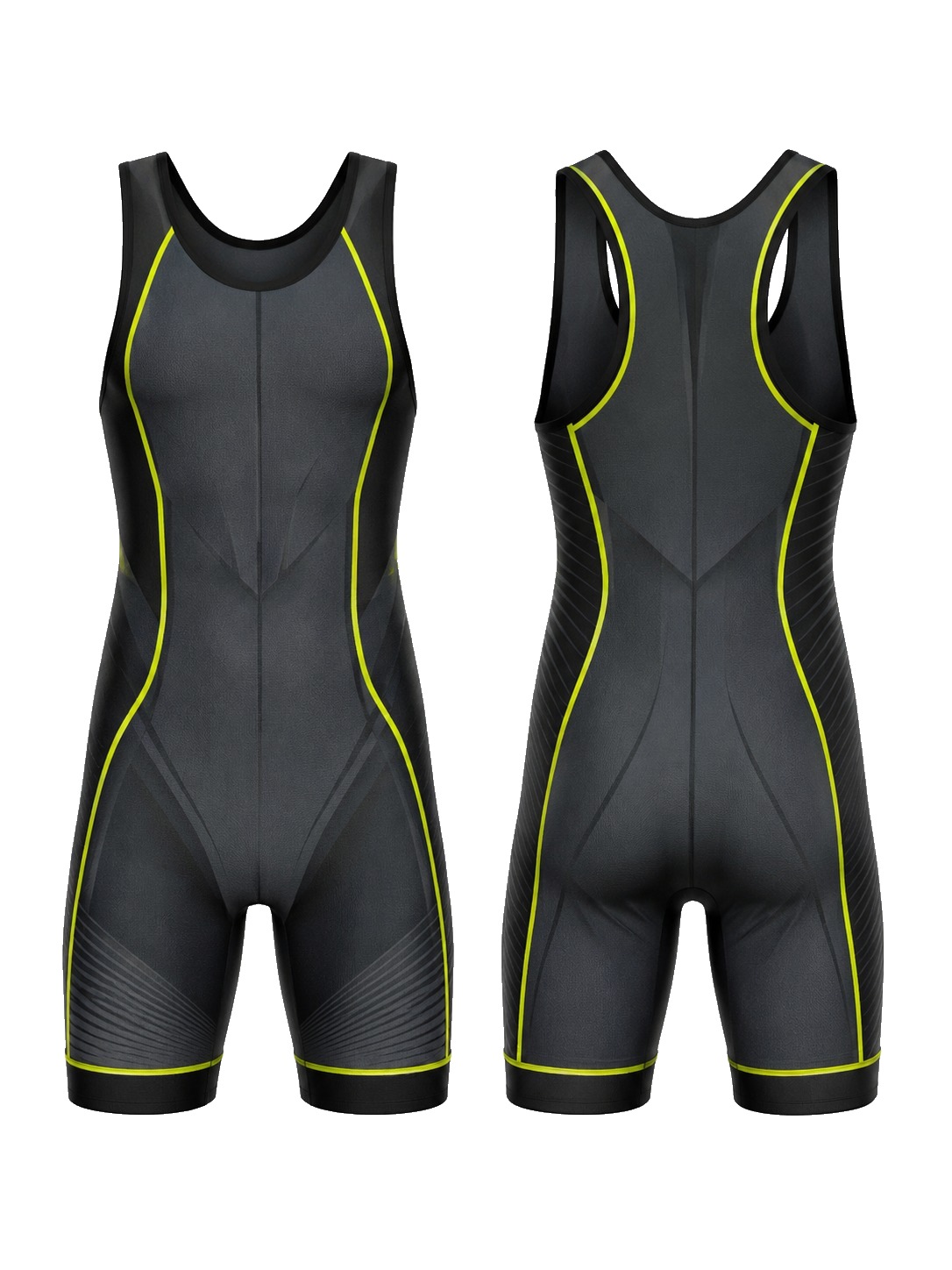 Custom Singlets Neon Trimmed Wrestling Singlet manufactured by Haiza Intl