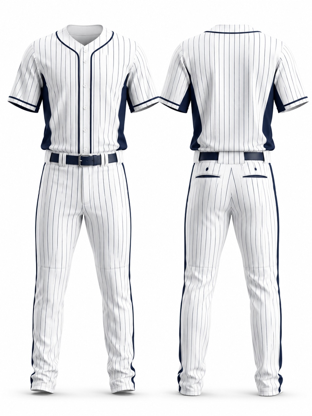Custom Baseball Pinstripe Baseball Uniform manufactured by Haiza Intl