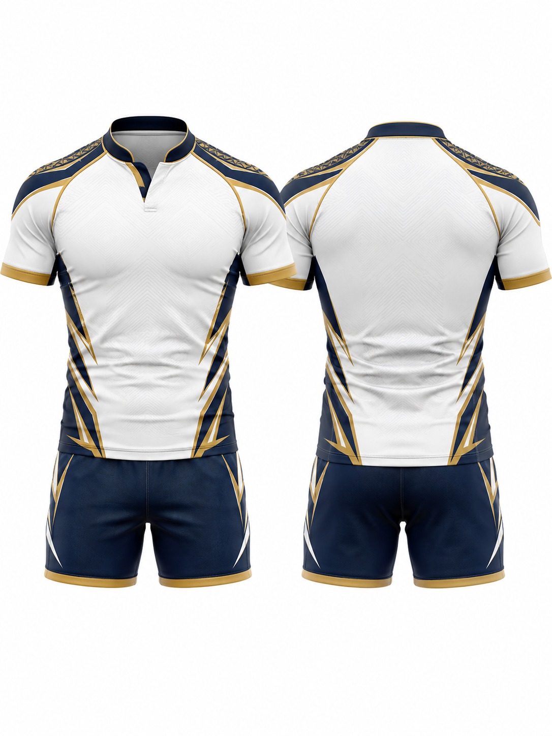 Custom rugby classic match uniform manufactured by Haiza Intl